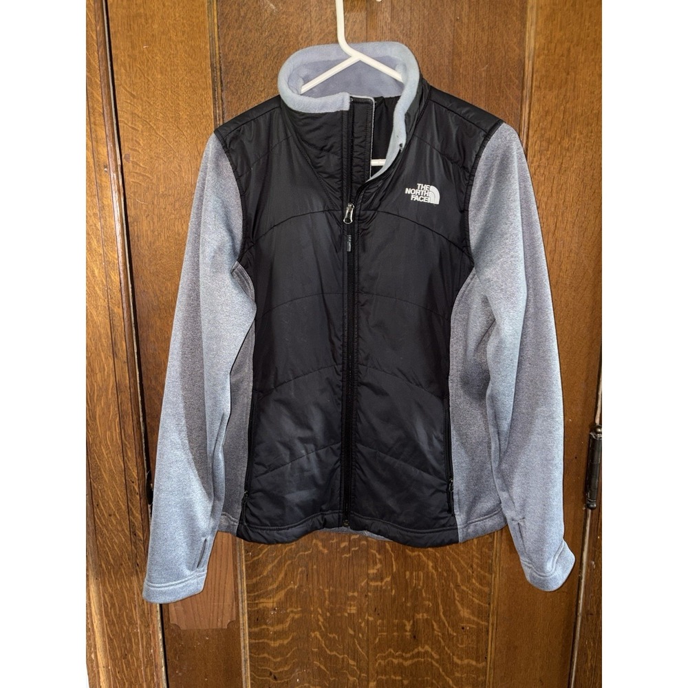 Women's The North Face Agave Mash-Up Full Zip Jacket Black Gray Size L